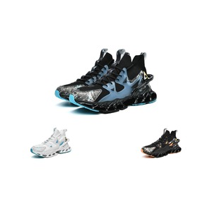 Custom Bladed Sole Breathable Men's Tennis Sneakers Branded <strong>Outdoor</strong> <strong>Basketball</strong> <strong>Shoes</strong> Sport Mesh TPU Outsole for Spring Autumn - Product Image 1