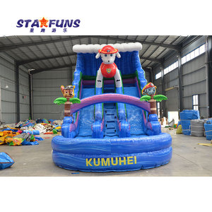 Patte de chien patrouilles Pvc double toboggans toboggan gonflable combo <span class=keywords><strong>piscine</strong></span> toboggans gonflables pour adultes - Product Image 3