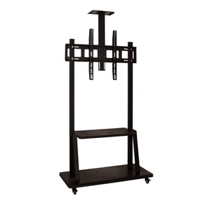 Carrello <span class=keywords><strong>TV</strong></span> Mobile con Ruote Girevoli a 360 Gradi, Supporto in Acciaio Completamente Orientabile per <span class=keywords><strong>TV</strong></span> LCD/LED/Plasma da 42 a 100 Pollici - Product Image 1