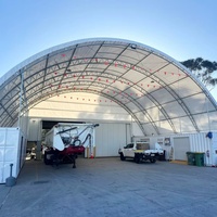 Dôme industriel à double structure en PVC de 60x40 pieds (18x12m) avec 1/2 paroi avant et arrière