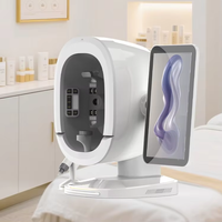 Analyseur de peau, appareil de beauté, équipement médical, scanner de peau du visage 2 en 1, analyse faciale 3D AI, 18 langues, usage commercial
