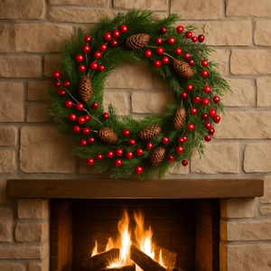 Decorated PE Material <b>Christmas</b> Wreath and Garland - Product Image 5