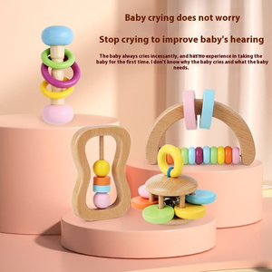 Juguetes <span class=keywords><strong>de</strong></span> Madera Montessori, Sonajero <span class=keywords><strong>de</strong></span> Colores, Instrumentos Musicales <span class=keywords><strong>de</strong></span> Seguridad para Niños, <span class=keywords><strong>Campana</strong></span> <span class=keywords><strong>de</strong></span> <span class=keywords><strong>Mano</strong></span> - Product Image 4