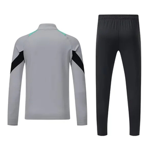 Tuta da Allenamento Nera e Rossa con Zip 1/4 per <span class=keywords><strong>Calcio</strong></span> e Sport, Completo da Allenamento per Uomini Adulti - Product Image 3