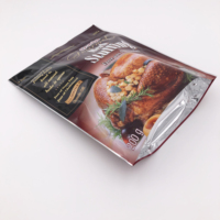 Pochette en Mylar métallisé argenté personnalisée, sac de conservation alimentaire à fermeture éclair, pochette d'emballage en plastique