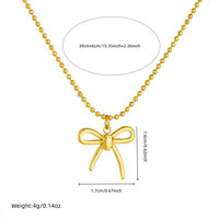 Collier tendance en acier inoxydable 316L plaqué or 14k/18k avec pendentif nœud et pierres rondes pavées pour femme - Cadeau