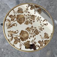 Table basse de style américain avec plateau en miroir, nouveau design moderne avec base en métal, meubles tendance pour la maison