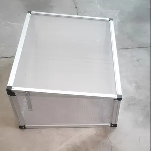 Kunststoff platte Mini Garden Outdoor Aluminium rahmen Polycarbonat Gewächs häuser Kleines Modell Grow Room