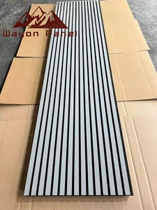 Wayon venta al por mayor MDF impermeable 3D ranura 3D paneles de rejilla de absorción de sonido para paredes interiores - Product Image 4