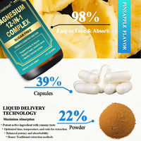 Rosebest Certifié GMP OEM Marque Privée Naturel Sans Sucre 500mg Complexe de Magnésium 12-en-1 Gouttes Liquides Complément Alimentaire