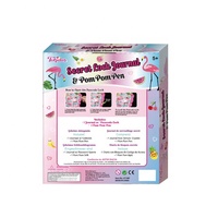 Ensemble de papeterie pour enfants 2024 Journal secret avec serrure à code Stylo pompon Journal avec serrure à code Jouets pour enfants
