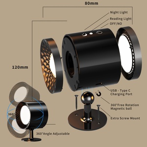 Modern LED E26 Wireless Wall <b>Lamp</b> Indoor Home Decorative New Low Price Black OEM 40 80 <b>Remote</b> <b>Control</b> Dimmable Wall-Mounted - Product Image 4