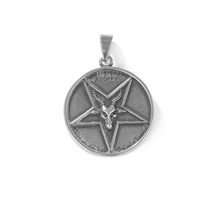 Fashion High Quality Stainless Steel Pendant Double Sided <strong>Goat</strong> <strong>Head</strong> Inverted <strong>Pentagram</strong> Pendant for Men - Product Image 4
