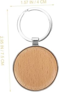 Porte-clés en bois en alliage de zinc écologique avec logo personnalisé, impression UV double face et base métallique pour la publicité - Product Image 6