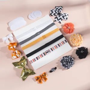 Ikat Rambut Halloween Anak DIY, Ikat Kepala Elastis Aksesoris Grosir Set Ikat Kepala Bayi