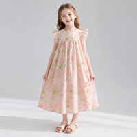 Robe florale pour filles, manches à volants, brodée, tenue de fête pour tout-petits, anniversaire, boutique, tenue personnalisée, OEM, marque privée