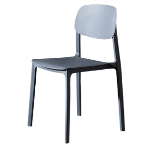 Venta directa Sillas de plástico nórdico gris para restaurante Hotel Villa Sala de estar Comedor Eventos al aire libre Diseño minimalista - Product Image 1
