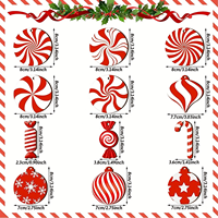12/24/36 pièces canne bonbons bonbons décorations de Noël, ornements d'arbre de Noël, arbre de Noël sculpté canne bonbons menthe noël