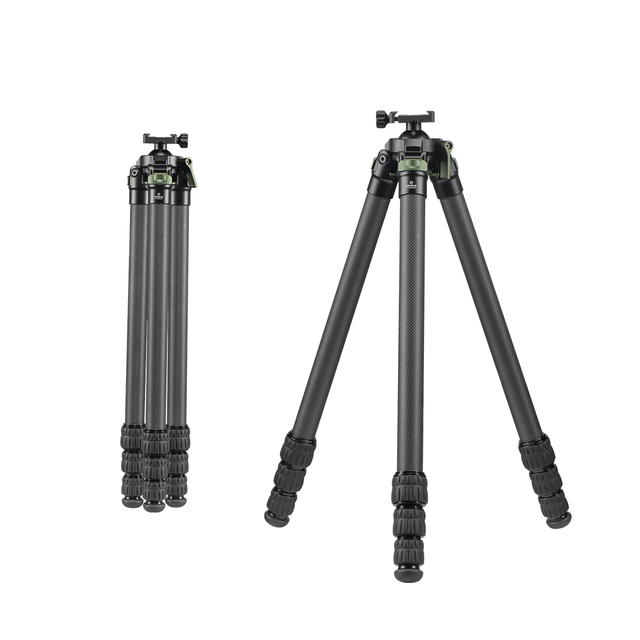 FANAUE ST-45 Professional Outdoor Carbon Fiber Tripod 1.66m Height Knob Arca Clamp Compatible 30KG Load Capacity Portable for