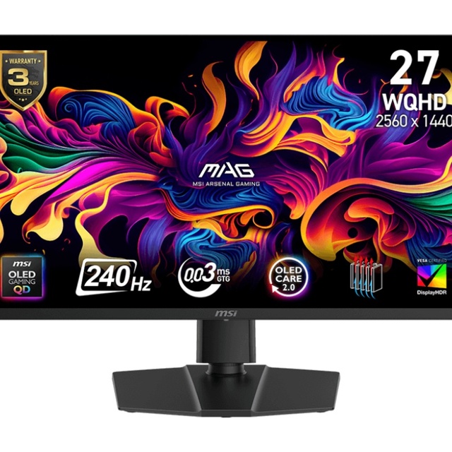 2025 the Newest MAG 273QP QD-OLED X24 Eye Care Gaming Monitor DP Interface 180Hz Refresh Rate 1ms Response Time for Desktop Use