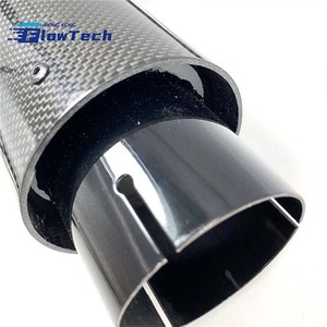 Universal <b>Car</b> Exhaust Muffler Tip Black Matte Carbon Fiber Straight Edge Design for Vehicle Modification Decoration - Product Image 5