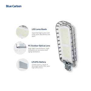 Blu fabbrica di carbonio diretta all'aperto impermeabile lampada solare stradale <span class=keywords><strong>con</strong></span> pannello solare 36W <span class=keywords><strong>LED</strong></span> luce solare - Product Image 4