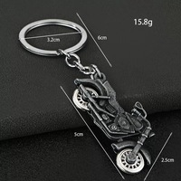Porte-clés de moto vintage en alliage massif, étanche, forme 3D, roues fonctionnelles rotatives, compact et durable – Cadeau idéal pour les passionnés de motos