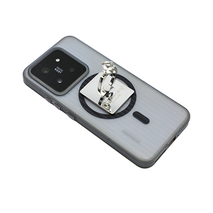 High End Metallic Glossy Diamond Ring Phone Grip LOGO Printed Phone Finger Kickstand with Crystal - Product Image 2