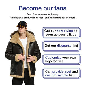 Giacca da Aviatore RAF B3 in Pelle di Pecora con Cappuccio per Uomo - Product Image 3