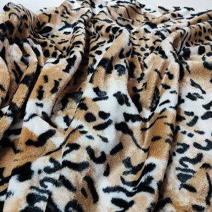 Bán Buôn <span class=keywords><strong>Leopard</strong></span>-In Faux Fur Vải Sang Trọng Cho Giày Hàng May Mặc Bọc & Đồ Chơi 100% Polyester Dệt Kim Ủng Hộ - Product Image 5