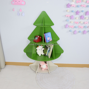 Nuevo Diseño Moderno de Gabinete de Madera de 4 Niveles con Forma de Árbol Verde para Niños - Product Image 1