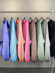 H5462 Wholesales Custom High Quality 430 Gsm 100% Cotton French Terry Lined Hoodies Vintage Washed Hoodies - Product Image 2