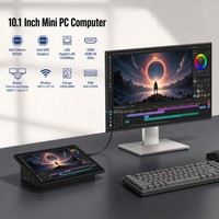 Fabrieksmodel F10 Intel N5095 10,1 inch touchscreen 8GB 128GB mini pc ventilatorloze industriële computer Windows 11 panel pc met RS232 Com