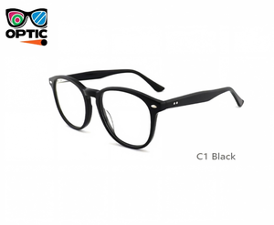 Montura de Gafas Redonda de Acetato, Montura Completa para Lentes Ópticas, Duradera y Ligera, para Hombre y Mujer - Product Image 1