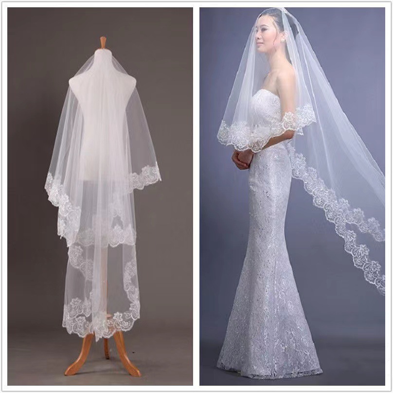 5 meters of lace veil