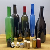 Vente en gros 187ml 375ml 750ml Feuille morte Champagne Antique Vert Liège Finition supérieure Vin Bordelaise Bourgogne Bouteille en verre