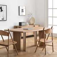 Table à manger rectangulaire en bois de frêne massif nordique pour la maison, le salon, le bureau, les salles de conférence, les petits appartements