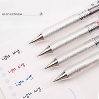Stylo gel Lightning, dernier produit, rouge, minimaliste, stylo gel à clic, largeur d'écriture de 0,5 mm, grande capacité, stylo de test, longue durée, bureau