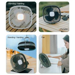 Ventilateur de Camping Rechargeable par USB, ventilateur suspendu à 4 vitesses avec lumière LED, Rotation à 360 degrés, ventilateur manuel pour le Camping, le bureau et l'extérieur - Product Image 3