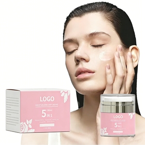 Crema Facial OEM/ODM 5 en 1 con Vitamina <span class=keywords><strong>C</strong></span>, E, Ácido Hialurónico, Niacinamida y Colágeno, Antiarrugas, Blanqueadora e Iluminadora para Mujeres - Product Image 2