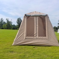 Tente carrée imperméable pliable pour l'extérieur, rangement, camping, plage, pas de montage requis, gazebo avec ensemble table et chaises, tissu Oxford, été