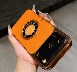 Funda Magnética de Lujo para Teléfono con Logotipo Hueco en Cuero PU para <span class=keywords><strong>iPhone</strong></span> 17 <span class=keywords><strong>13</strong></span> 14 15 16 <span class=keywords><strong>Pro</strong></span> <span class=keywords><strong>Max</strong></span> 17 Air, Marco Galvanizado, Protección Antigolpes - Product Image 2