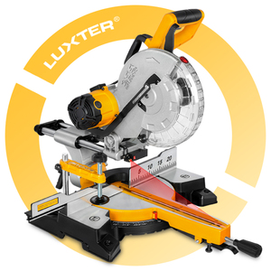 LUXTER Sega a Nastro <span class=keywords><strong>Professionale</strong></span> da 255mm 1800W con Trasmissione a Cinghia, Sega <span class=keywords><strong>Troncatrice</strong></span> Scorrevole a Singolo Inclinazione per Lavorazione del Legno - Product Image 1