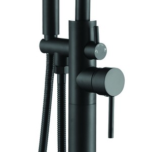 Miscelatore da Pavimento per Vasca da Bagno Kamalu KAM-ARTE NERO, Rubinetto Nero per Bagno - Product Image 3
