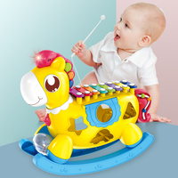 Fournisseurs en gros, xylophone musical sûr à 8 notes avec lumière et musique, jouet interactif pour bébé de 2 ans