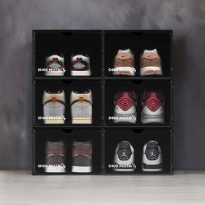 <b>Stackable</b> Sneaker <b>Storage</b> Box Foldable Plastic Shoe Organizer Clear Front Door Space Saving <b>Container</b> Crate for Closet Home - Product Image 5