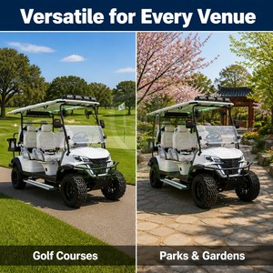 Golf <span class=keywords><strong>Cart</strong></span> Elettrico a 6 Posti per Fattoria, Fuoristrada, con Ruote Grandi e Robuste, 72 Volt, Batteria al Litio e Spoiler - Product Image 6