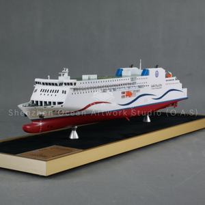 Modèle de navire à passagers fait à la main fabrication cadeau nautique personnalisé modèle de bateau de ferry de 63cm - Product Image 1