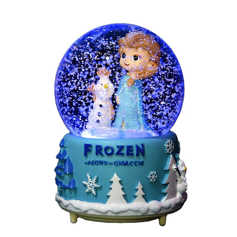 Музыкальный водяной шар для домашнего интерьера подарок Снежинка принцесса вращающийся Снежинка Хрустальный шар популярная музыкальная шкатулка