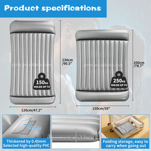 Matelas gonflable rafraîchissant d'été, <span class=keywords><strong>lit</strong></span> d'air rempli d'eau, <span class=keywords><strong>lit</strong></span> gonflable <span class=keywords><strong>en</strong></span> PVC épais, <span class=keywords><strong>lit</strong></span> gonflable <span class=keywords><strong>de</strong></span> massage, matelas d'eau gonflable - Product Image 3